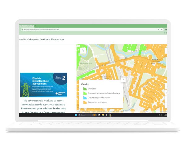 CenterPoint updated map tracker