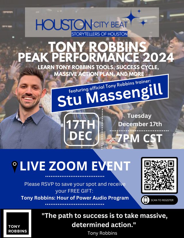 Tony Robbins Peak Performance 2024 with Stu Massengill