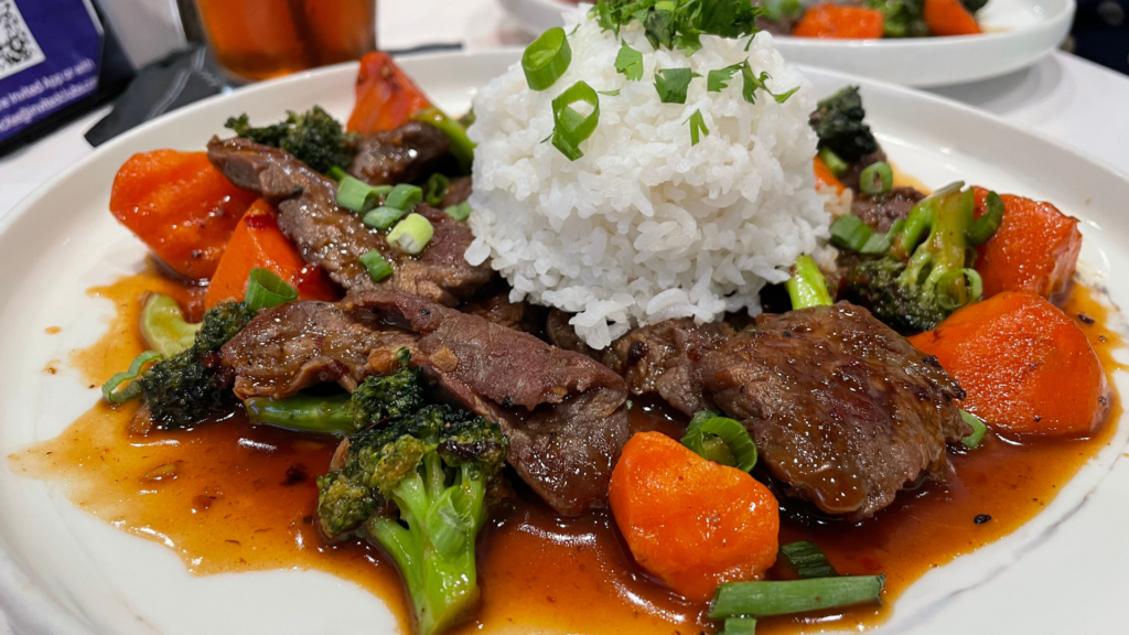 Beef and Broccoli at the Downtown Club at the Met