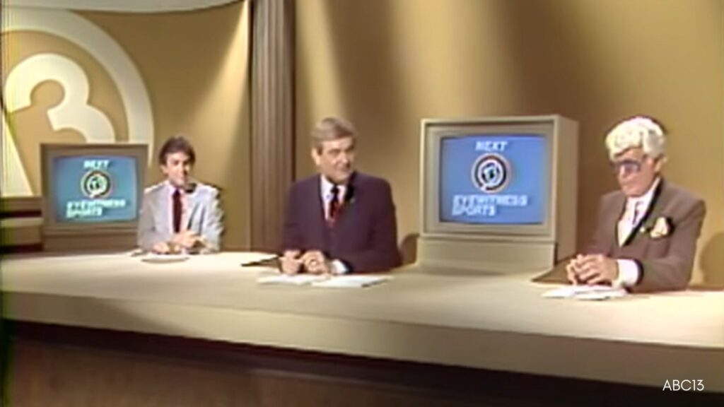 Bob Allen, Dave Ward, and Marvin Zindler in 1982