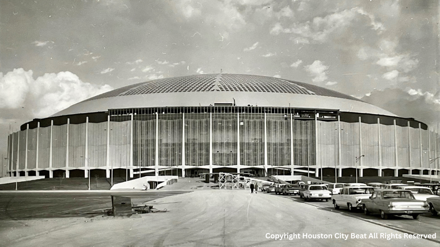 Keys to Houston’s Astrodome: Harris County Launches a Stadium Legacy The Astrodome nearing completion in 1965