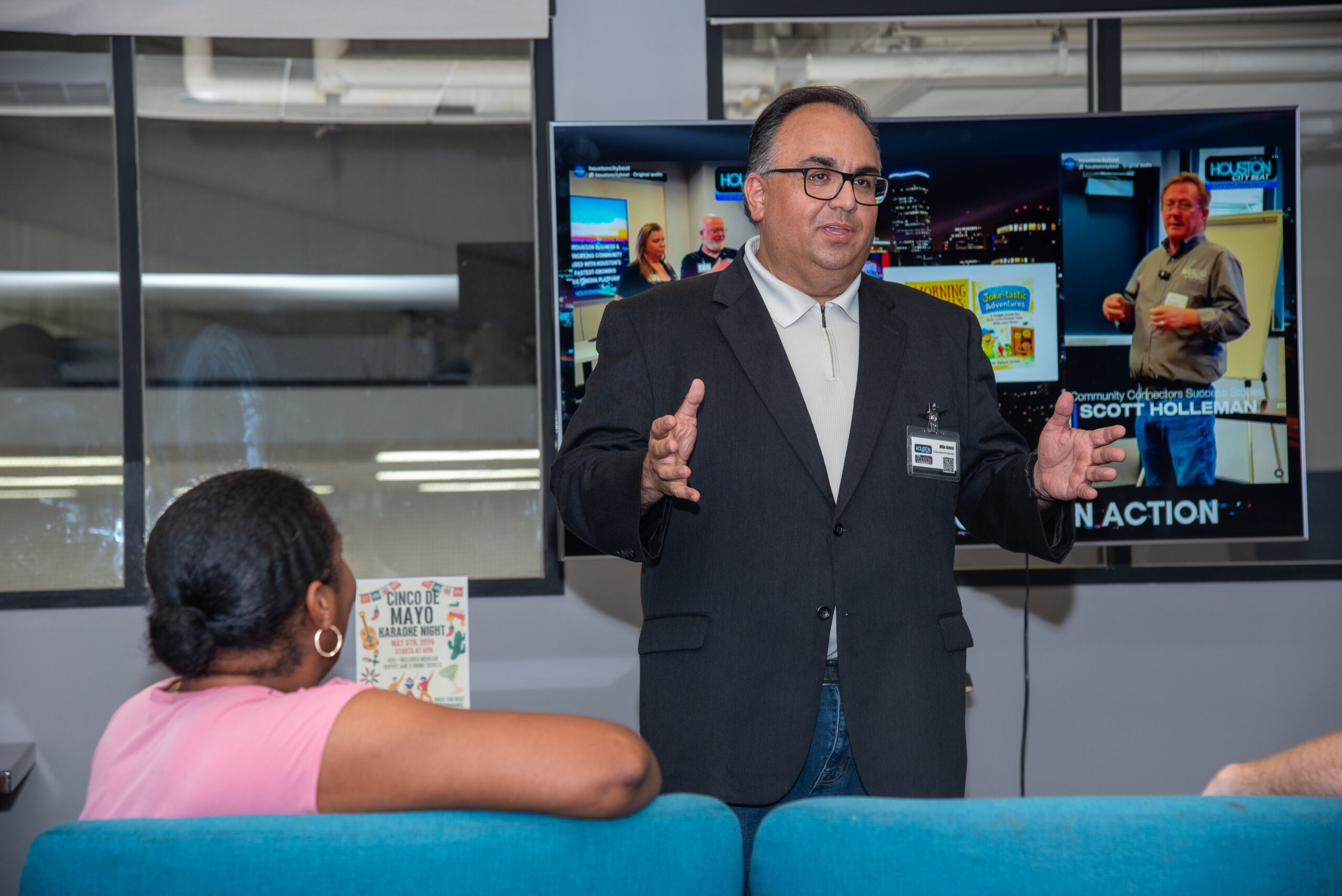 Mike Acosta sharing the Houston City Beat story