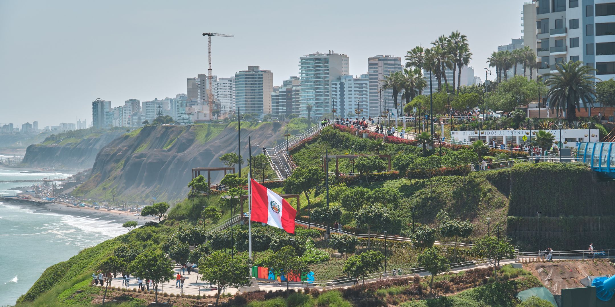 Peruvian flag in Lima, Peru