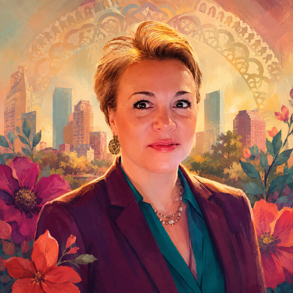 Adrianna Rubio-Clasen: Awakening Opportunity for Houston Women Stylized editorial portrait of Houston entrepreneur and women’s advocate Adrianna Rubio-Clasen