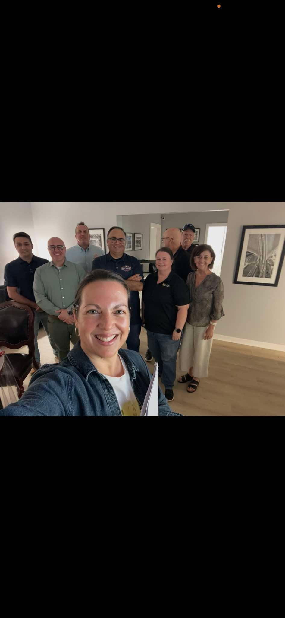 Community Connectors smiling together during a studio gathering